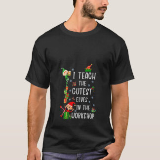 Camiseta Mulheres Eu Ensino Os Elfos Mais Fofos Engraçado E