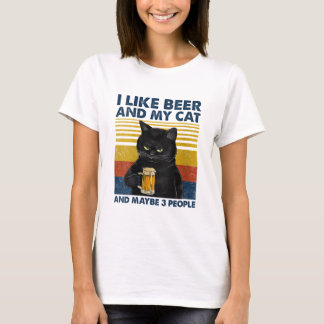 Camiseta Mulheres Eu Gosto De Cerveja Meu Gato E Talvez 3 P