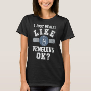 Camiseta Mulheres Eu Gosto Muito De Pinguins Ok Homens Ping