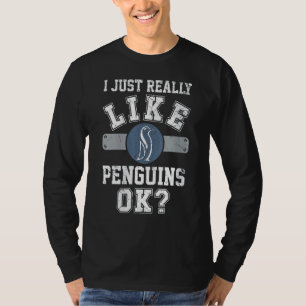 Camiseta Mulheres Eu Gosto Muito De Pinguins Ok Homens Ping