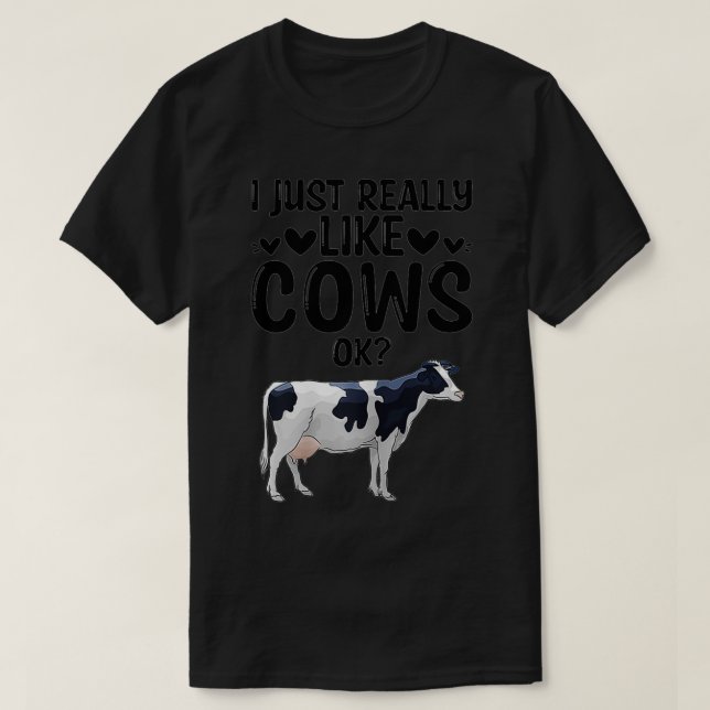 Camiseta Mulheres Eu Gosto Muito De Vacas Ok Fazenda Vaca E (Frente do Design)
