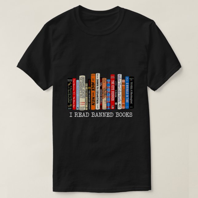 Camiseta Mulheres Eu Leio Livros Banidos Semana Freadom Bib (Frente do Design)
