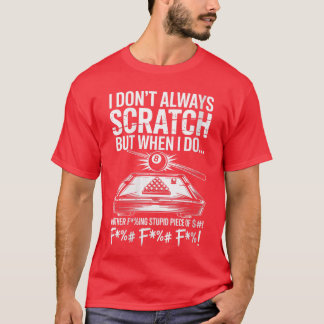 Camiseta Mulheres Eu Não Sempre Risco Jogadora de Bilhar Es