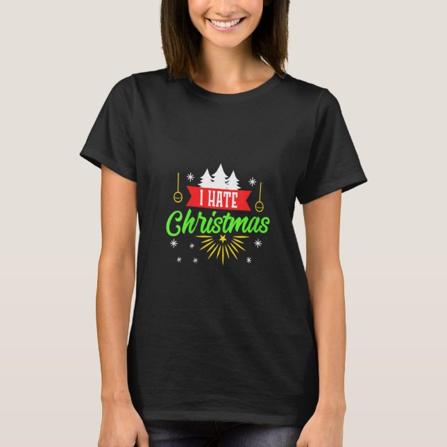 Camiseta Mulheres Eu Odeio Natal Anti Natal S (Frente)