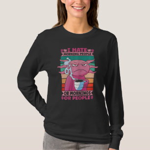 Camiseta Mulheres Eu Odeio Pessoas De Manhã Salamander Café