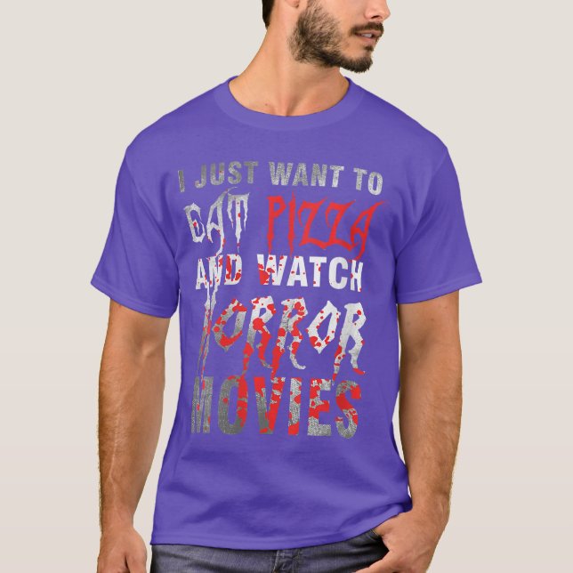 Camiseta Mulheres Eu Só Quero Comer Pizza E Assistir Filmes (Frente)