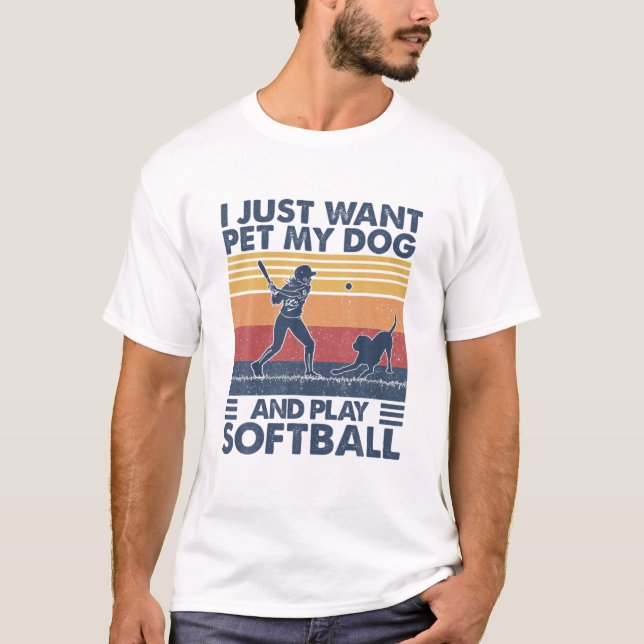 Camiseta Mulheres Eu Só Quero Pet Meu Cachorro E Jogar Soft (Frente)