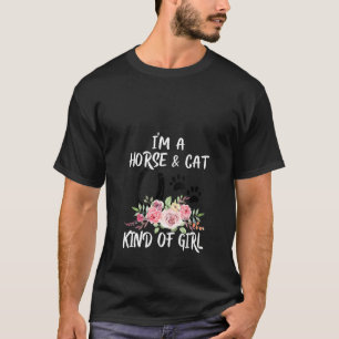 Camiseta Mulheres Eu Sou Cavalo E Gato Tipo Garota Ferradur