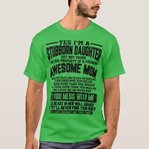Camiseta Mulheres Eu Sou Filha Teimosa De Uma Maçã Fearking