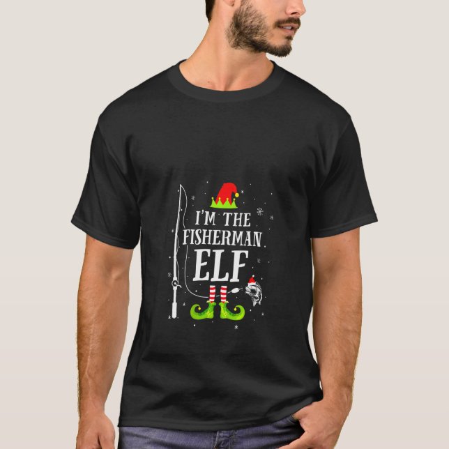 Camiseta Mulheres Eu Sou O Elfo Pescador Combinando Piada D (Frente)