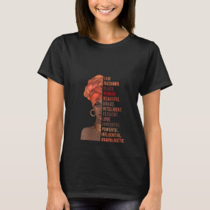 Camiseta Mulheres Eu Sou Rashawn Mulher Negra História Mês