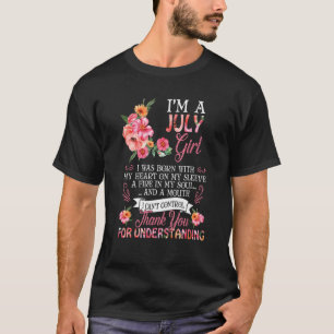 Camiseta Mulheres, eu sou uma garota de julho Obrigado por 