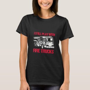 Camiseta Mulheres Eu Toco Bombeiros Bombeiros Thin Red Lin