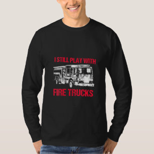 Camiseta Mulheres Eu Toco Bombeiros Bombeiros Thin Red Lin