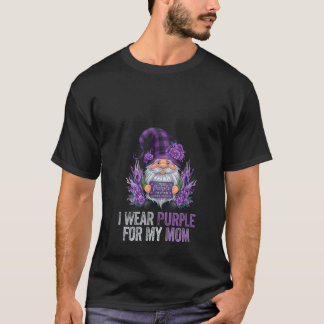 Camiseta Mulheres Eu Uso Roxo Para Meu Gnome Da Mamãe Alzhe