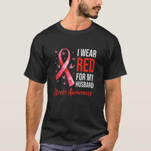 Camiseta Mulheres Eu Visto Vermelho Por Meu Marido Causar C
