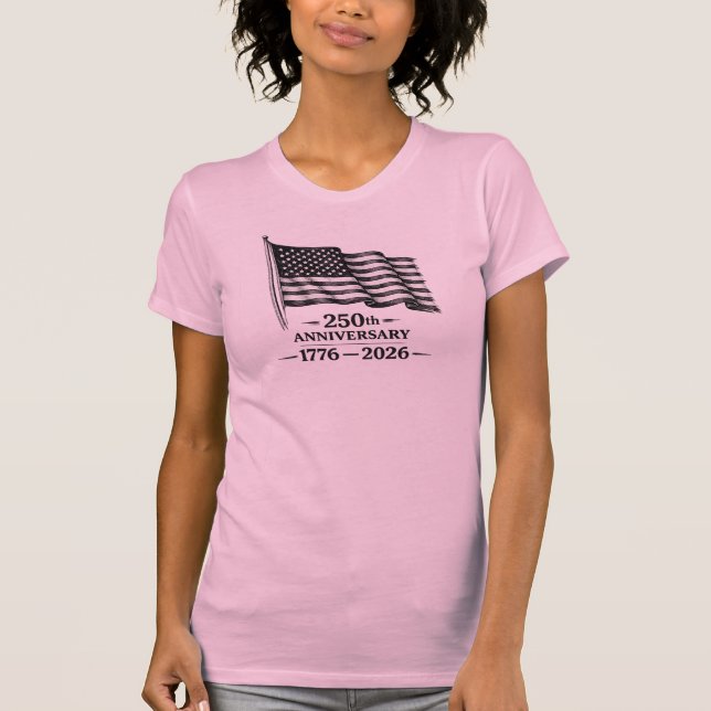 Camiseta Mulheres EUA 250º Aniversário (Frente)