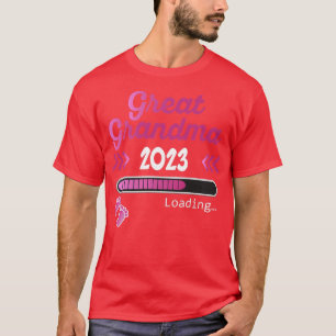 Camiseta Mulheres Excelente Vovó 2023 Carregando Gravidez A
