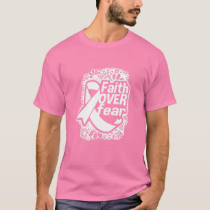 Camiseta Mulheres Faith por medo da Camisa. Cancer da mama
