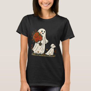 Camiseta Mulheres Fantasma Caminhando Cachorro Assustador D