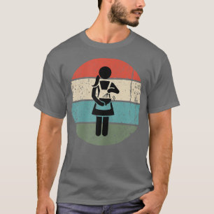 Camiseta Mulheres Fazendo Garota Faca Fora Em Descanso Retr