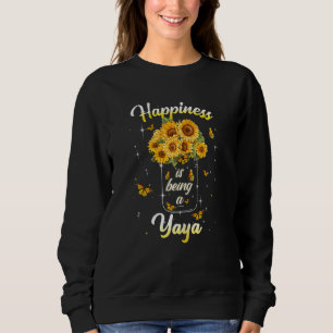 Camiseta Mulheres Felicidade É Ser Um Avô De Girassol Yaya