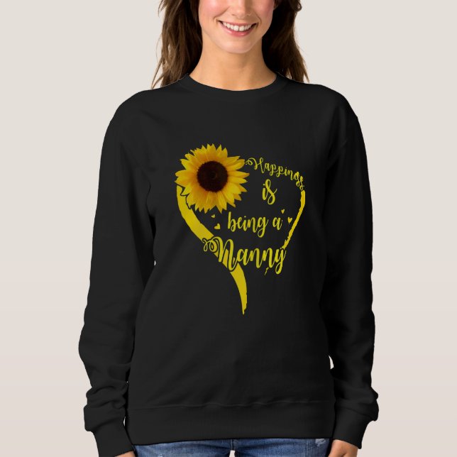 Camiseta Mulheres Felicidade É Ser Uma Ama Girassol (Frente)