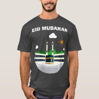 Camiseta Mulheres Feliz Eid Mubarak 2023 AlFitr AlAdha Hajj