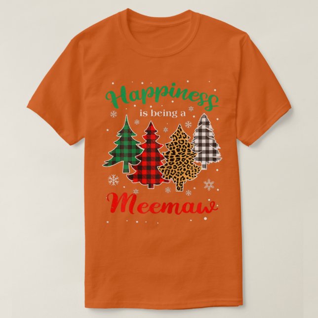 Camiseta Mulheres Feliz Sendo Minha Vovó Leopard Buff (Frente do Design)