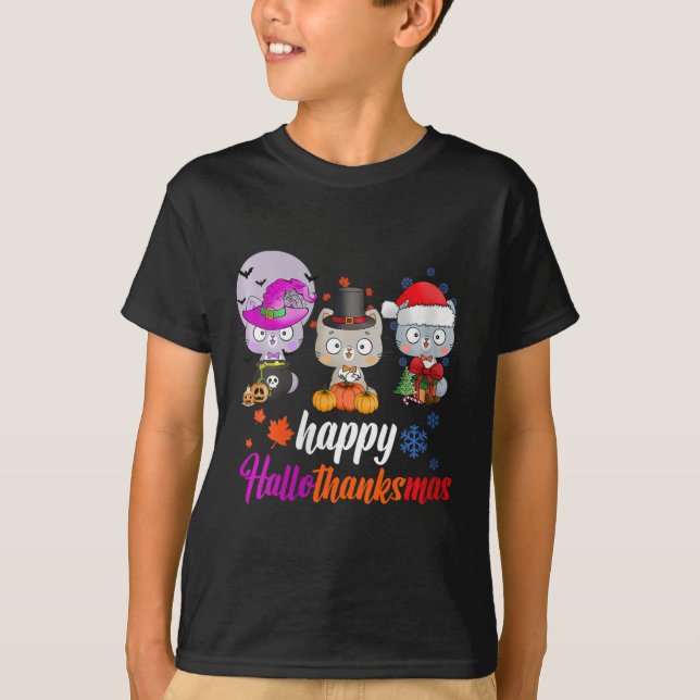 Camiseta Mulheres Felizes Hallothanksmas - Halloween Thanks (Frente)