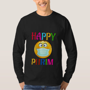 Camiseta Mulheres Felizes Purim Figurino Engraçado Máscara