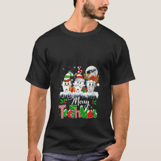 Camiseta Mulheres Felizes Teethmas Xmas Três Papais noeis E