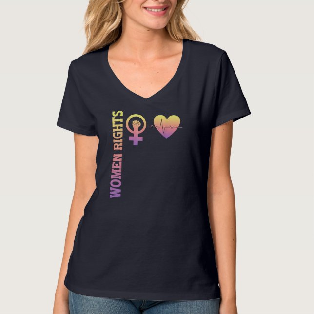 Camiseta Mulheres Feministas Direitos Femininos Empoderamen (Frente)