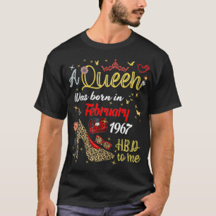 Camiseta Mulheres Fevereiro Aniversário Uma Rainha Foi Nasc
