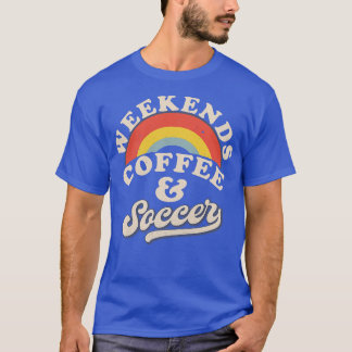 Camiseta Mulheres Fins De Semana Café E Futebol Retro Mãe