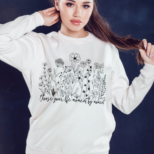 Camiseta Mulheres Florais Mínimas Inspiracionais