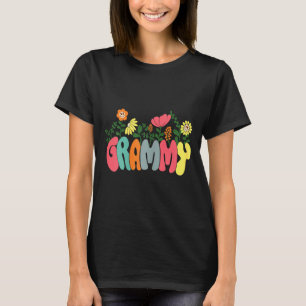 Camiseta Mulheres floral retro vintage grammy feliz dia das