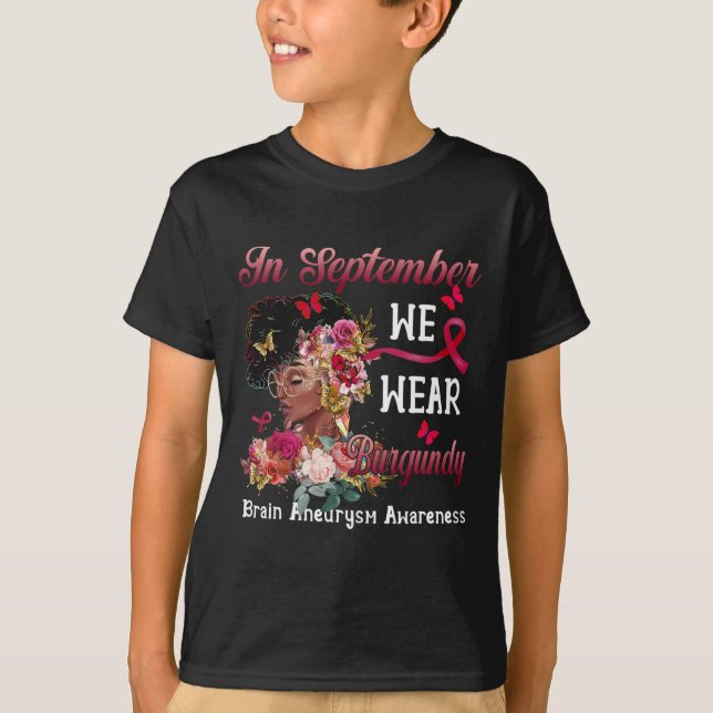 Camiseta Mulheres Flores Borboletas Cérebros Aneurisma Sens (Frente)