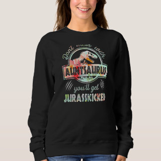 Camiseta Mulheres Flores Rex Dinossauros Tia Saurus Mães