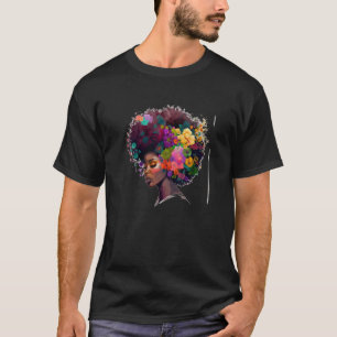 Camiseta Mulheres florescem afro-negras africanas 1