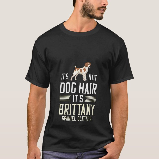 Camiseta Mulheres Francesas Brittany Spaniel Puppies Propri (Frente)