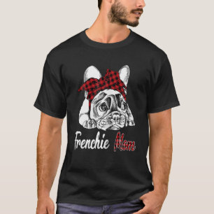 Camiseta Mulheres Francesas Mãe Cachorro Francês Com Xadrez