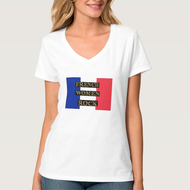 CAMISETA MULHERES FRANCESAS ROCK (Frente)