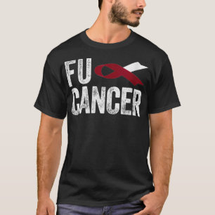 Camiseta Mulheres Fu Cancer T Cancer Da Garganta Fu Cabeça
