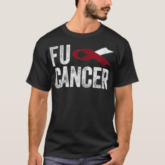 Camiseta Mulheres Fu Cancer T Cancer Da Garganta Fu Cabeça