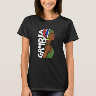 Camiseta Mulheres Gâmbia Banjul Black African Banjul
