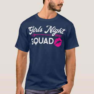 Camiseta Mulheres garotas da festa noturna de esquadrão sen