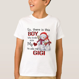 Camiseta Mulheres Garoto Roubou Meu Coração Ele Me Chama De