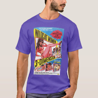 Camiseta Mulheres Gata Selvagem 3D - moderno