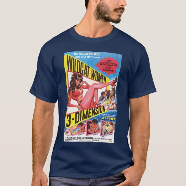 Camiseta Mulheres Gato Selvagem 3D (Frente)